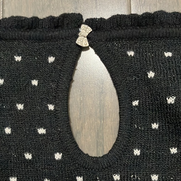 NWT Free People Polka Dot Scoop Neck Sweater Size XS - Picture 4 of 9